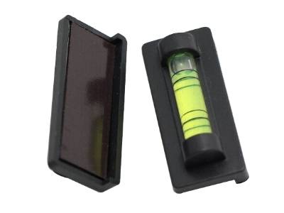 Cylindrical bubble level vial with magnet back